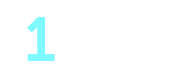 Blue square icon with white abstract plant-like design in center